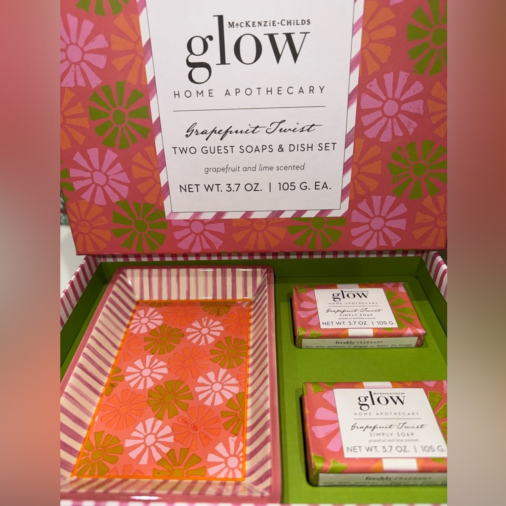 Mackenzie Childs Guest Soap & Trinket Set